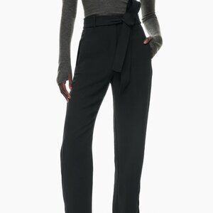 NWT Aritzia Wilfred Tie-Front Pant in Black - Size 6